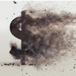 Disintegrating Dollar Sign - Symbol of higher maximum willful FBAR penalties